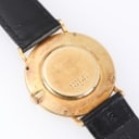 Jaeger-LeCoultre. 'Vogue'. 18 kt. gold wristwatch with black ONYX dial with diamond