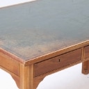 Mahogany desk with green leather top, first half of the 20th century