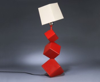 Kubeformet fransk bordlampe fra 60erne