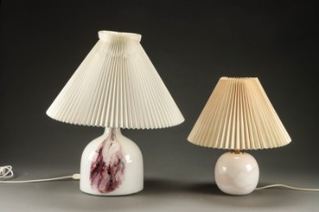 Holmegaard par bordlamper model Sakura og Symetrisk (2)