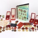 A large collection of primarily Russian and Polish medals and badges