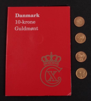 Danmark 10 kroner 5 stk i guld