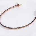 Tennis bracelet in 18 kt. red gold with black diamonds, 2.29 ct.