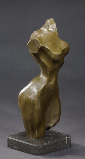 Bronzeskulptur, kvinde torso