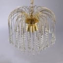 'Teardrop' chandelier of Murano glass and brass from the 70s