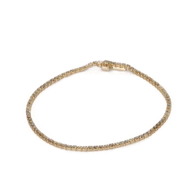 Brillant tennisarmbånd af 18 kt guld, ca 2.00 ct