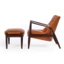 Ib Kofod-Larsen. 'Sälen' armchair in wenge with stool (2)