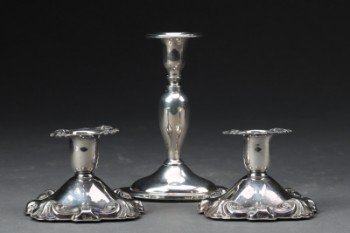 Cohr mm. Tre lysestager af sølv (3)