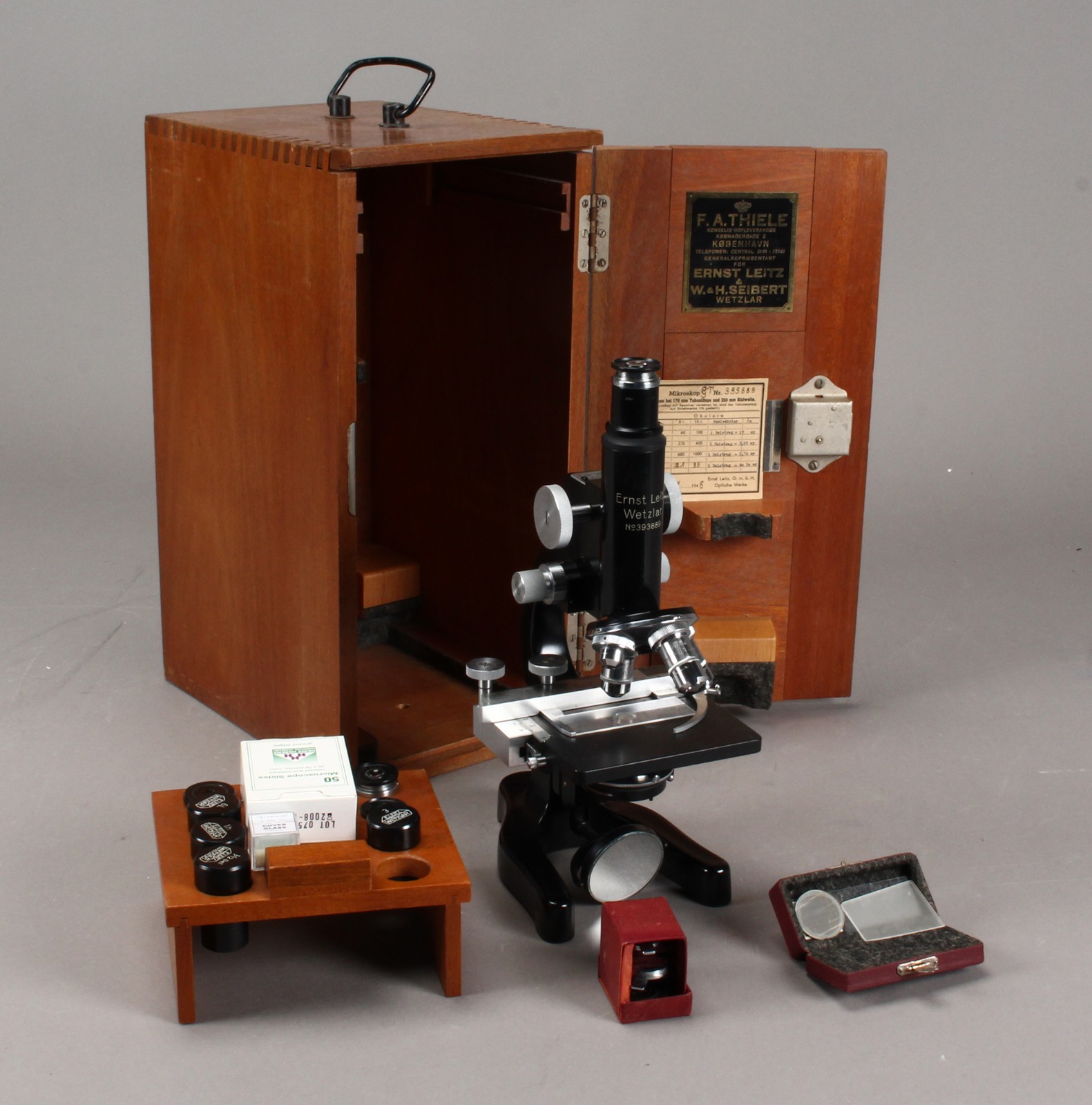 Også Vilje ufuldstændig Ernst Leitz Wetzler mikroskop fra F. A. Thiele | Barnebys