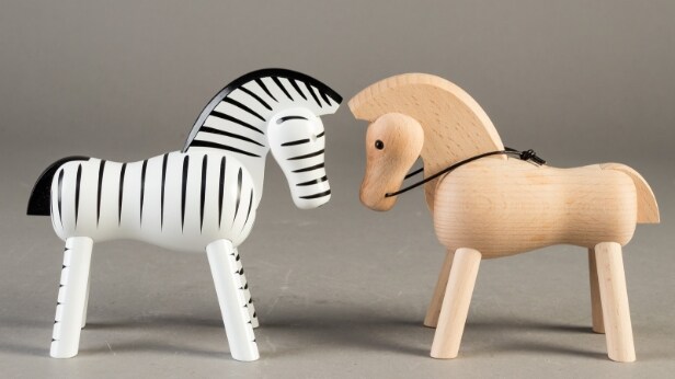 Kay Bojesen: Zebra, hest og 2 aber (4)