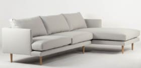 Wendelbo. Sofa med chaiselounge model 056, grå, højrevendt