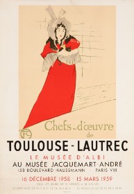 Henri de Toulouse-Lautrec, efter. Fransk plakat, 'Toulouse-Lautrec', 1958