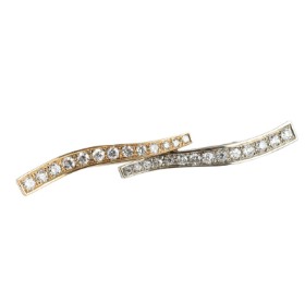 A diamond brooch of 18k gold and white gold, approx. 2.10 ct.