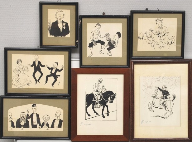 Axel Thiess 1860-1926. Satiriske tegninger(7)