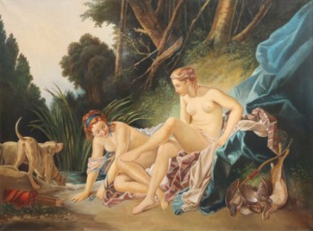 A. Graeser, efter François Boucher. Diana kommer ud af sit bad