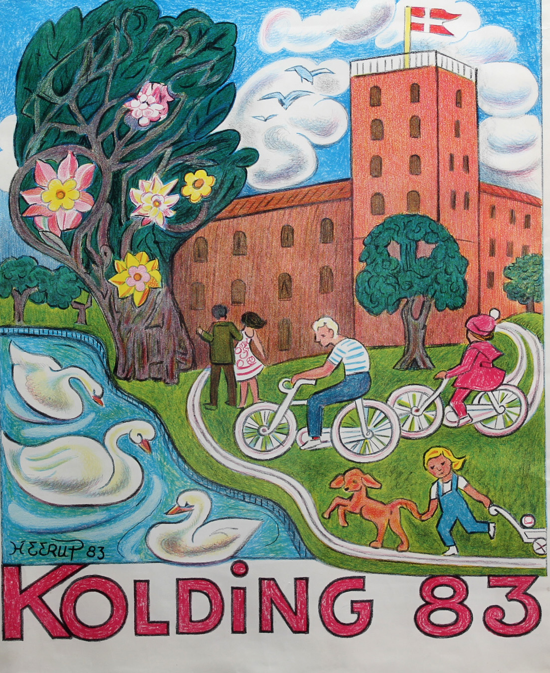 Henry Heerup. Plakat 'Kolding 83', litografisk trykt, 1983 |