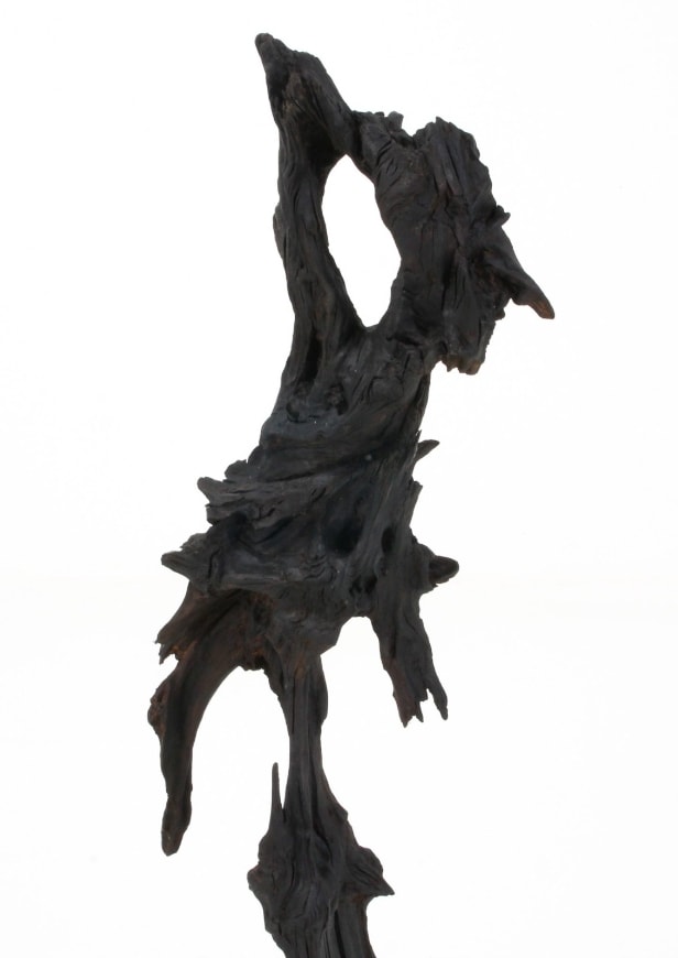 Anna Marie Junker. Sculpture of bog oak, H. 138 cm