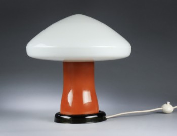 Karin Korn. Sjælden svampeformet bordlampe fra 60erne