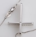 Diamond cross in 18 kt. white gold, 0.47 ct. (2)