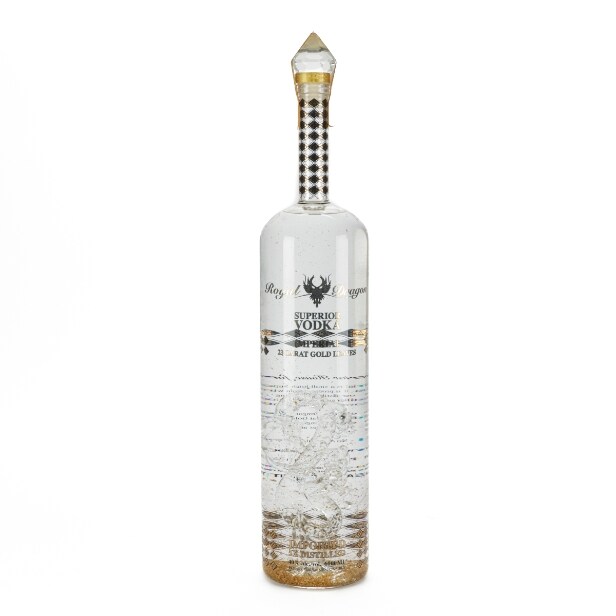 1 fl. Royal Dragon Imperial Vodka with gold flakes, 6L (Methuselah)