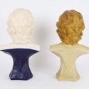 Two busts of faience and art material in the shape of Marilyn Monroe, 21st century (2)