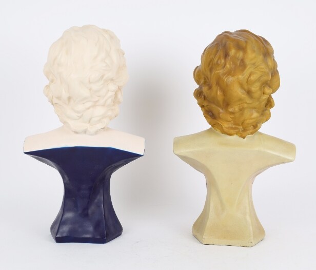 Two busts of faience and art material in the shape of Marilyn Monroe, 21st century (2)