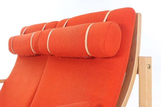 Børge Mogensen. High-backed two-seater sofa, oak, model 2252