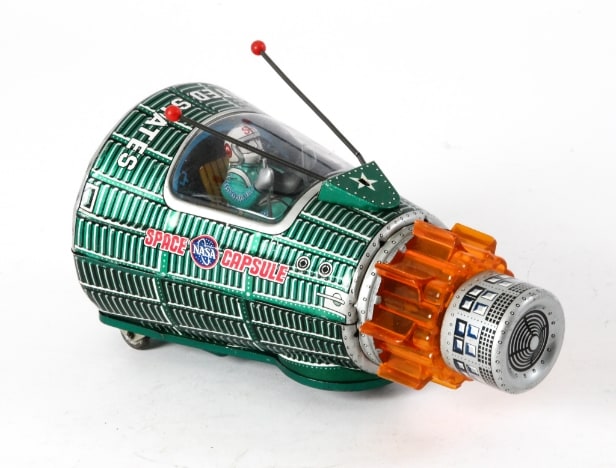 SH Horikawa. Space Capsule-United States-Nasa. Batteridrevet rumskib