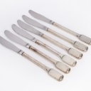 W. & S. Sørensen and Cohr, 'Old Danish', dinner knives with silver handles (6)