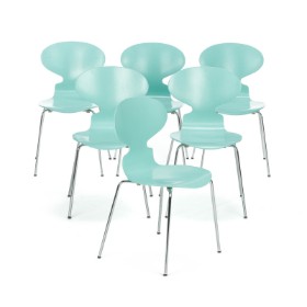 K-3013 - 007 - Arne Jacobsen. Seks 'Myren' stole, model 3101 (6)