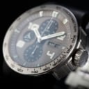 Porsche Design. Men's chronograph model Flat Six in steel with gray dial - box + certificate. 2009