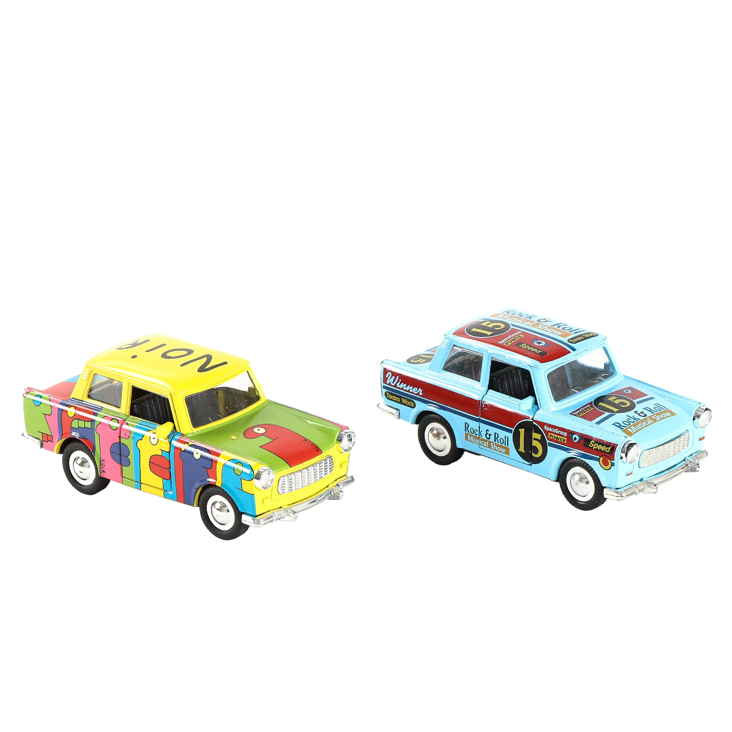 Thierry Noir and Rock & Roll. Trabant or 'Trabi', model cars. (2)