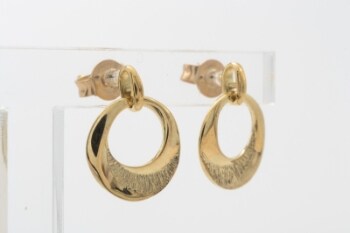 Par ørestikker med vedhæng, 8 kt. guld