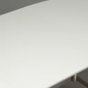Vizion Furniture. Spisebord med udtræk, hvid laminat/ alukant. Model Arco. 