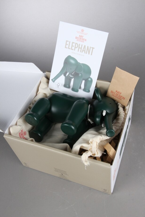 Kay Bojesen. Carlsberg grøn elefant limited edition, lavet i ca. 1500 stk