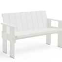 Gerrit Rietveld for HAY. Pair of outdoor benches. Crate Collection. White (2)