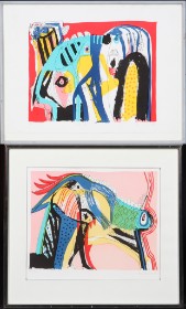 Lisa Zwick. Two lithographs, 'Aura II' and 'Aura IV' (2)