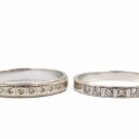 To diamant ring udført i 14 kt hvidguld (2)