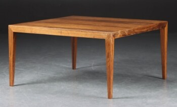 Severin Hansen. Kvadratisk sofabord, palisander