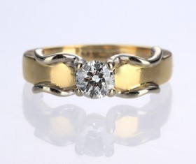 Brillantring i 18 kt. guld, 0.50 ct.