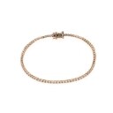 Tennis bracelet with diamonds in 18 kt. rose gold with brilliant-cut diamonds, approx. 2.00 ct.