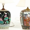 Two sets of oriental table lamps, 1900/2000s. (4)