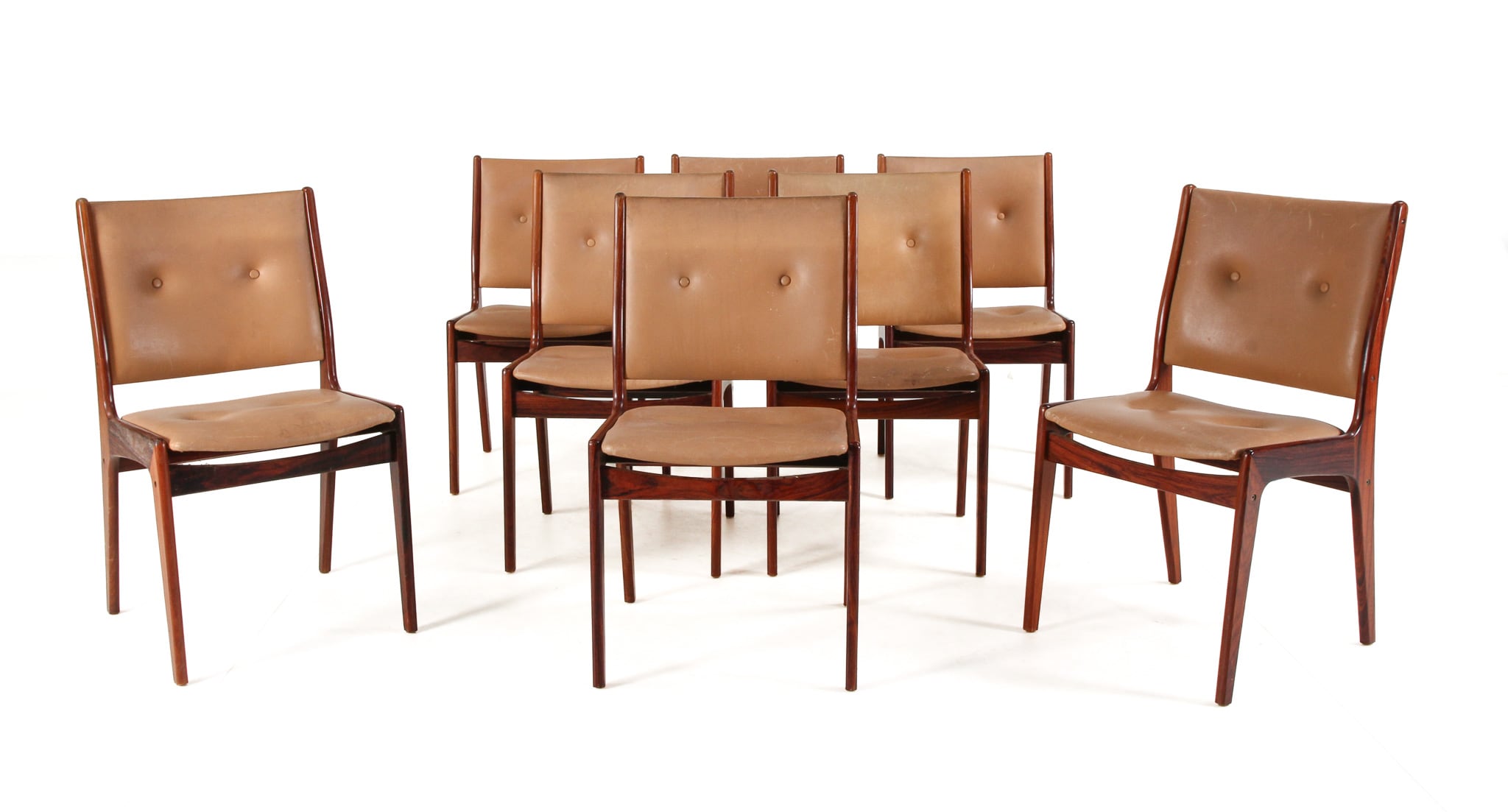 Johannes Andersen for Uldum Møbelfabrik. Eight dining chairs (8)
