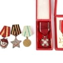 A large collection of primarily Russian and Polish medals and badges