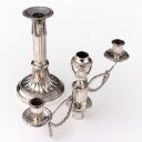 A pair of German Louis Seize silver candelabra, Leipzig circa 1790 (2)
