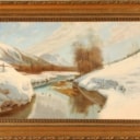 Dansk kunstner 1900 - tallets første halvdel. Vinterlandskab.