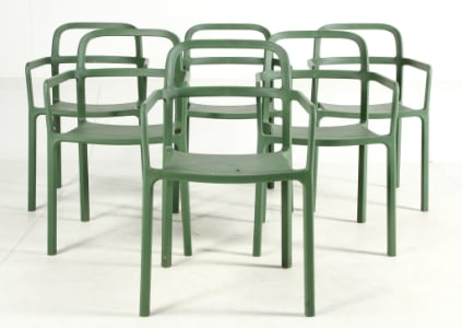 IKEA & HAY. Six garden chairs / armchairs, Ypperlig series (6