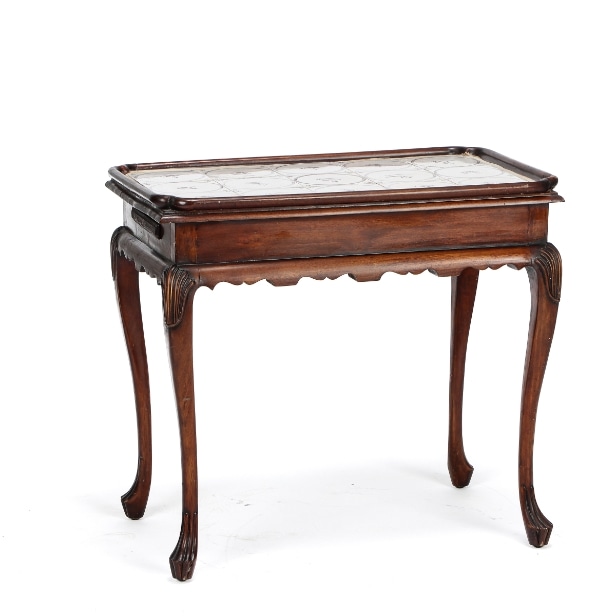 Flisebord af mahogni, 1800-tallet