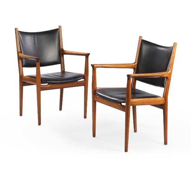 Hans J. Wegner for Johannes Hansen. Fire armstole af teak, model 'JH-513' (4)
