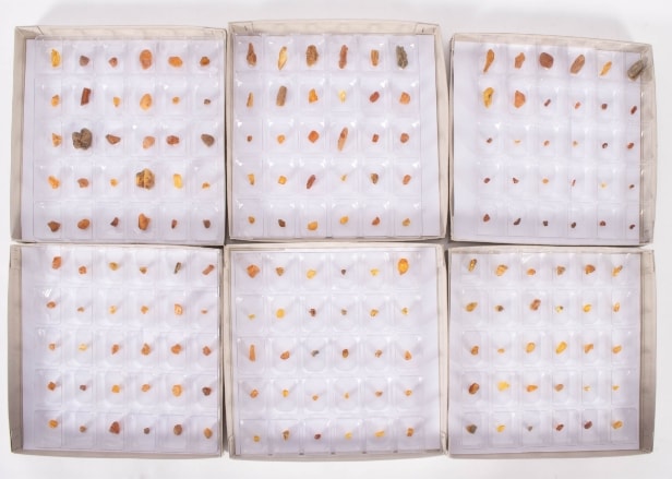 300 pieces of unpolished inclusion amber (300)